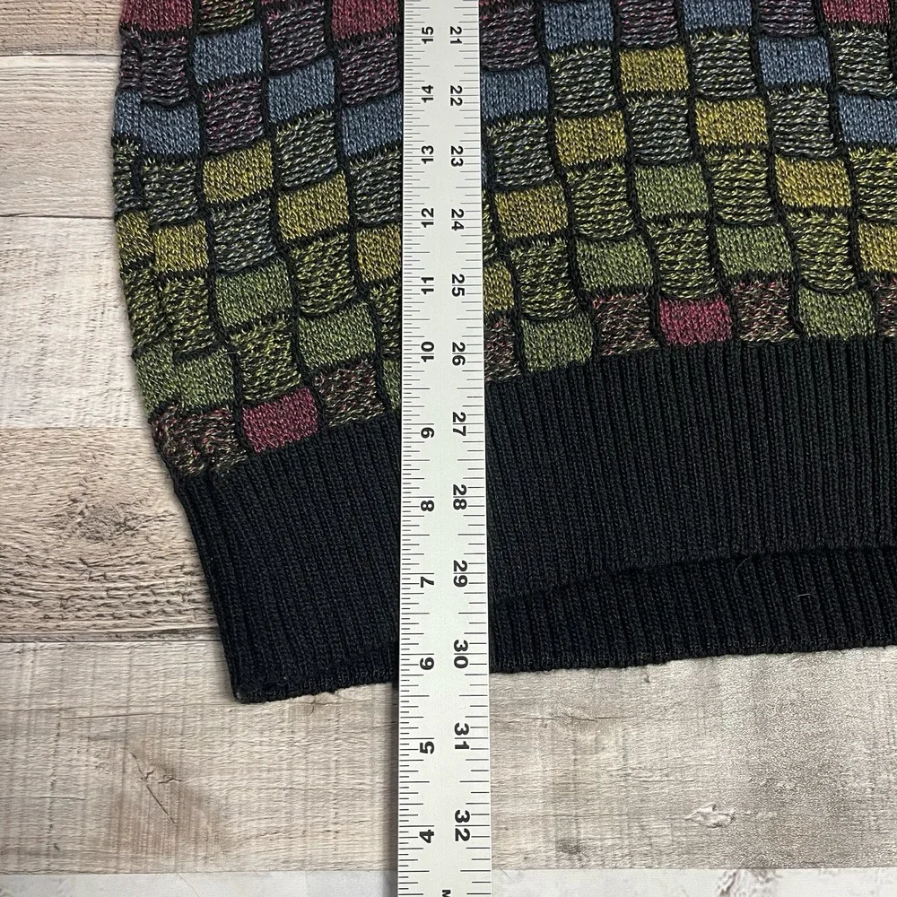 Alan Stuart Sweater Men's Size Large Vintage Knitted Geometric